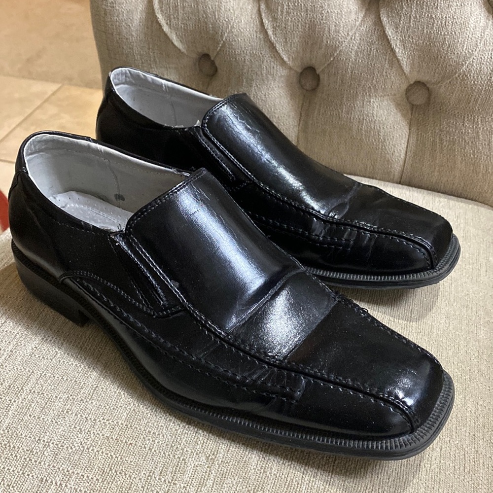 Steve Madden Black Men’s Dress Shoes, Great Condition Size 9.5 EUC